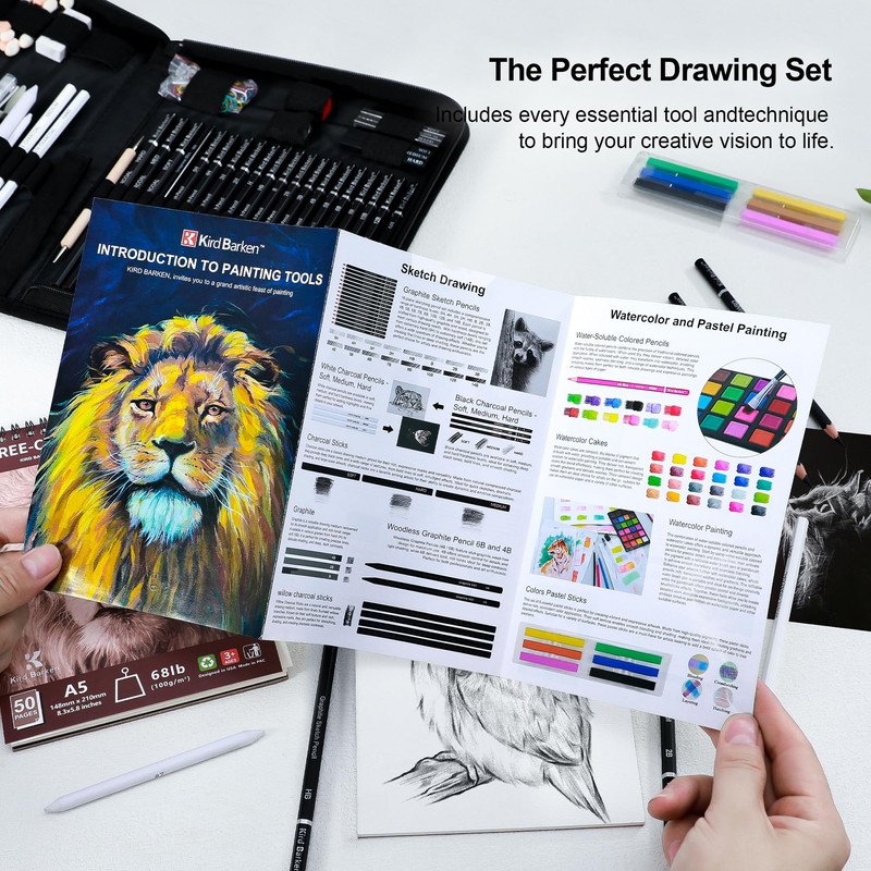 Kird Barken 112 PCS Professional Drawing Set – Sketch Kit