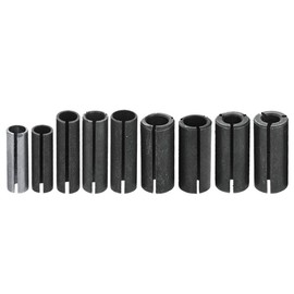 Gasea Set of 9 Sizes Steel CNC Router Collet Chuck Replacement Driver Adapter Converter Tool for Woodworking Engraving Machine Tool