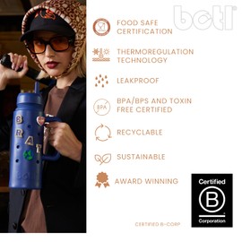 BOTL Epic Jug Stainless Steel Bottle, Leak-proof Straw Lid, Insulated Bottle, 700ml, Sports Cap with Internal Straw, BioEVA Carrier with Handle and Botl Bit, Prince Blue