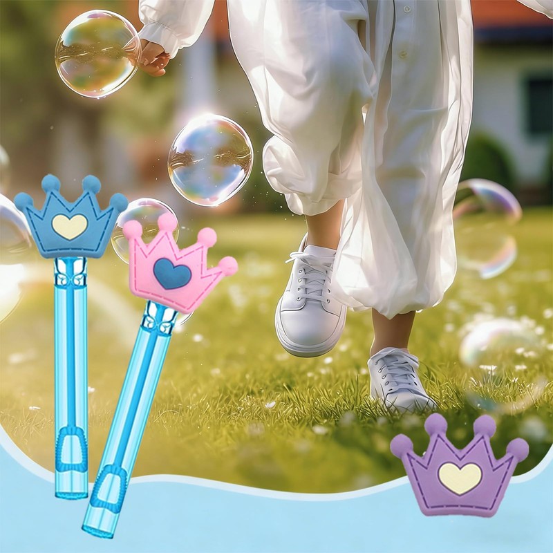 24 Pcs Princess Crown Bubble Wands, Birthday Party Favors
