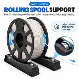 3D Printer Filament Spool Holder for 1KG PLA, PETG, TPU & ABS Rolls – Freestanding Material Rack for Everyday 3D Printing