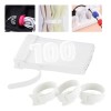 100 Piezas Cincho Suja Cables, Brida Con Velcro Reutlizable Blanco