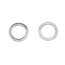 Meuey Lyot Thick Stainless Steel Pedal Washer Replacement for Mountain and Road Bikes (Silver) -12PCS