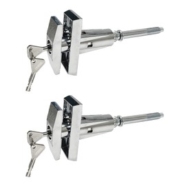 Dixie Narco T-Handle Replacement Whole Set Assembled with High Security Lock (Chrome Pack of 2, Assembled w/High Security Plug Lock)