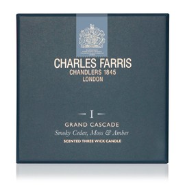 Charles Farris Grand Cascade 3 Wick Scented Candle Smokey Cedar Moss & Abmber 640-gm