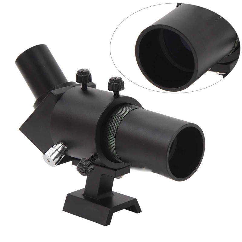 Finder Scope, 6x30 Metal Finder Scope for Astronomical Telescope, 45