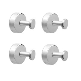 Bestgle 4 Stück Edelstahl-Saugnapf-Haken, Wandhaken, ohne Bohren, abnehmbar und wiederverwendbar, starker Saugnapf-Haken für Küche und Bad, Dusche, Mäntel