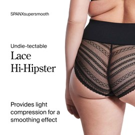 SPANX SPANXsupersmooth Undie-tectable Illusion Lace Hi-Hipster - Very Black - Large
