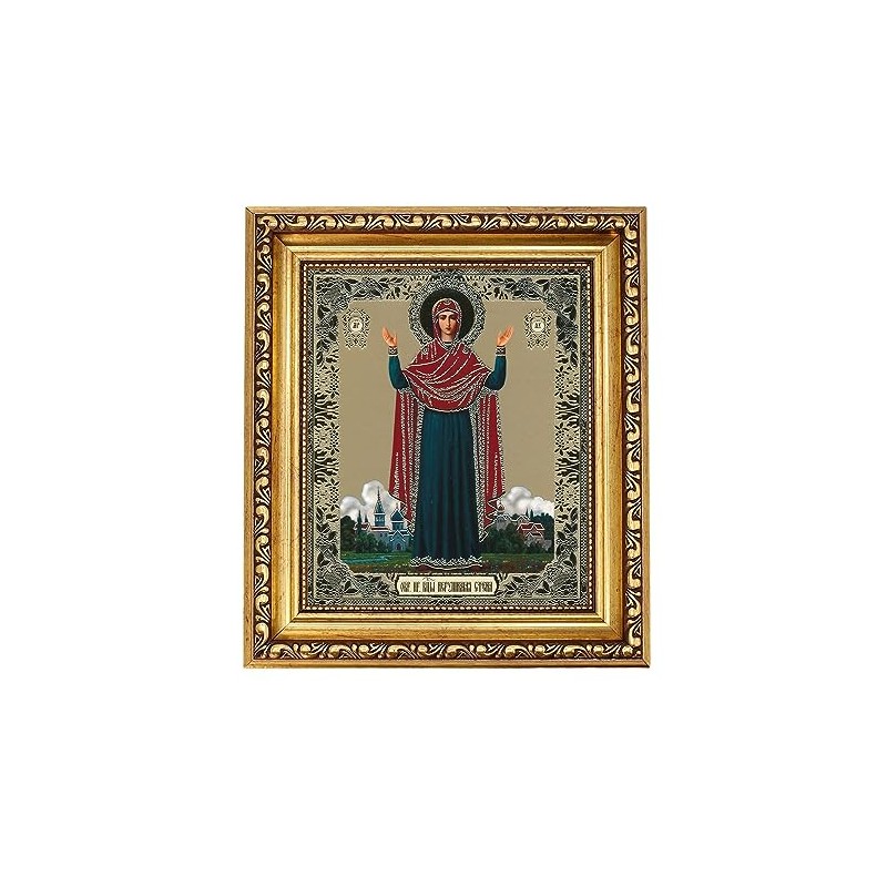 Silver Axion Orthodox Icon (Icon of the Mother of God