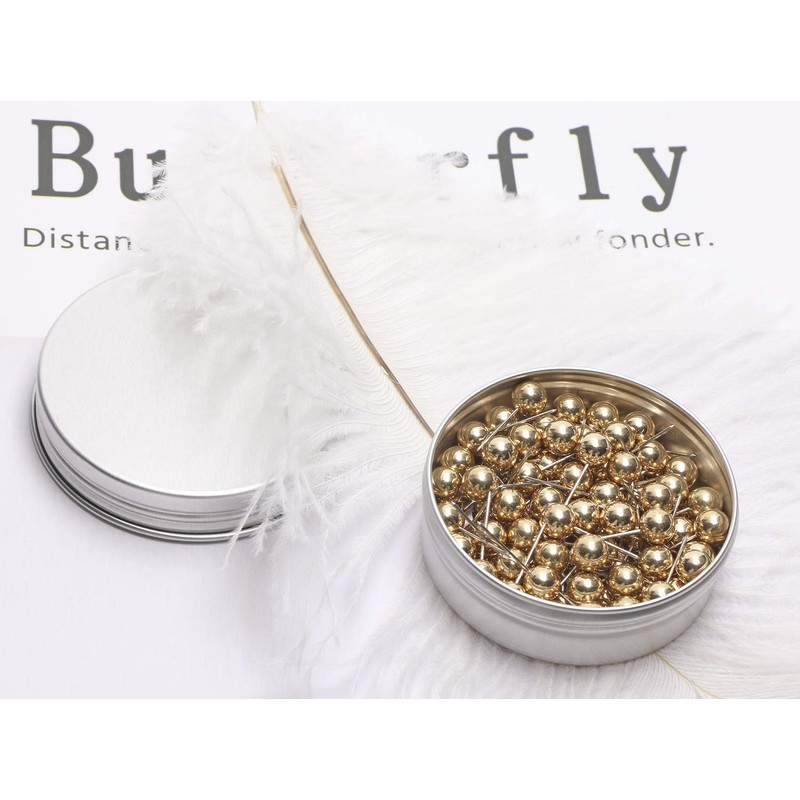 Tupalizy 100PCS 1/4 Inch Small Round Head Map Tacks Pins