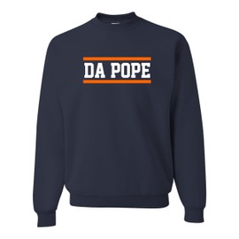 Go All Out XX-Large Navy Blue Mens Da Pope Funny Chicago Pope Leo Sweatshirt Crewneck