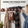 PEOIAOY Wall Mounted Coat Hooks, 5 Dual Hooks, 17.72 Inches