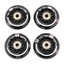2PM SPORTS 4 Pack 80mm, 82A Inline Skate Wheels with ABEC-7 Bearing, Indoor/Outdoor Inline Skates Wheels, Luggage Wheels