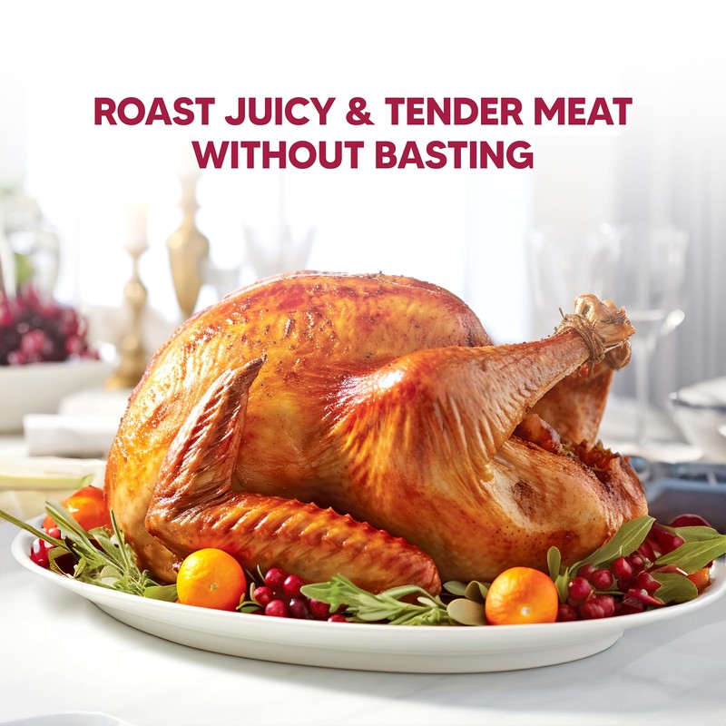 HIC Kitchen Roasting Extra-Large Oven Roasting Bags with Zip Ties,