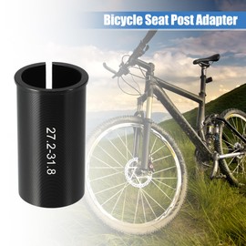X AUTOHAUX 2 Pcs 27.2mm to 31.8mm Bicycle Bike Seat Post Tube Adapter Seatpost Reducing Sleeve Adapter Aluminium Alloy Black