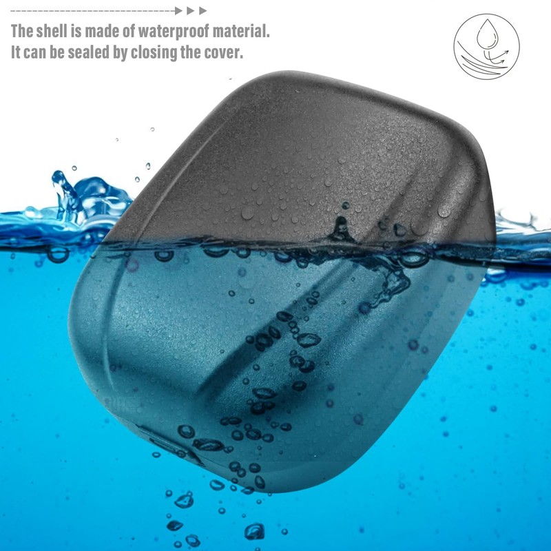 2 Pcs Hearing Aid Case, Waterproof Portable Storage Box, Hard