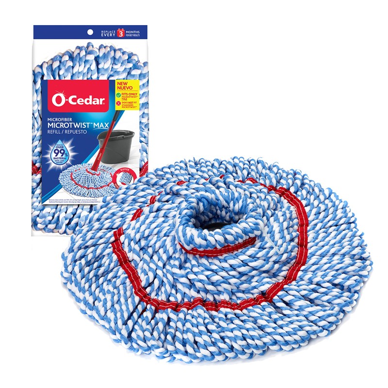 O-Cedar MicroTwist MAX Twist Mop Head Replacement | Machine Washable
