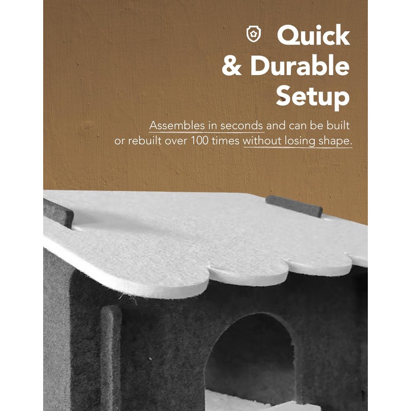 Lukamoo® Cute Cat House (Ashen Phantom, Large)