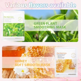 Kaely 12 Pack Variety Sheet Masks, Spa Party Face Masks for Kids Teens Skin Care, Facial Mask Skincare Set, Moisturize Brighten Nourish for All Skin Types, Birthday Gifts for Women Men Girls, Set05