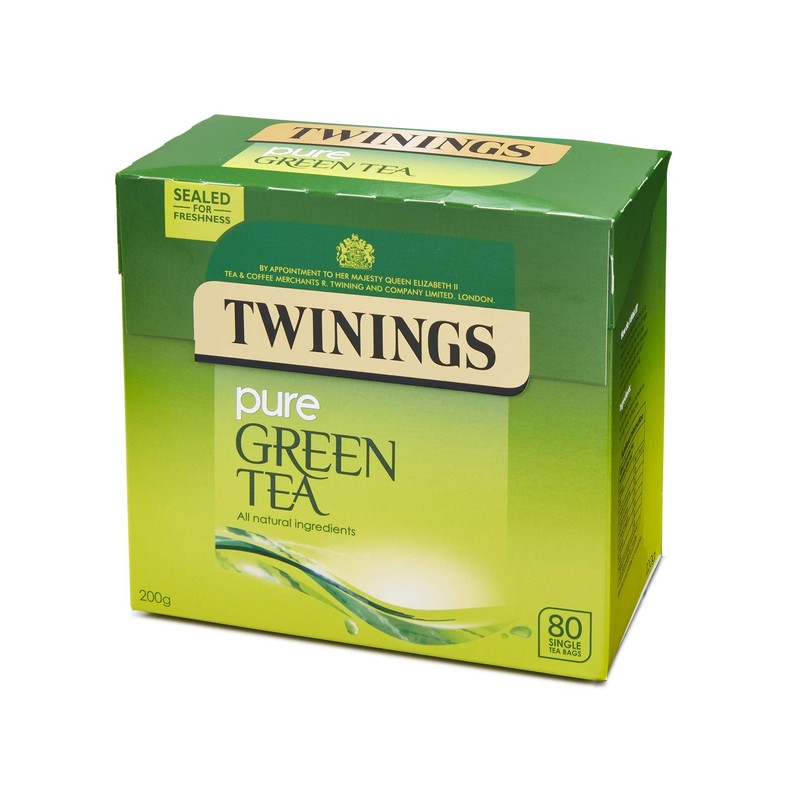 Twinings Pure Green Tea 80 Single Tea Bags, 200g