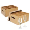 oyhqes 2 Pack Wine Glass & Dish Moving Boxes with