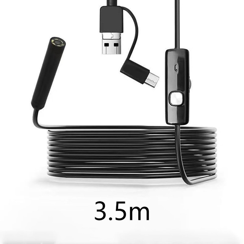 Alnicov Upgraded 5.5mm Ultra-Thin USB Inspection Camera Waterproof IP67 Snake