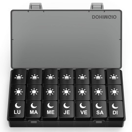 7 Day Pill Box 21 Compartments 3 Times