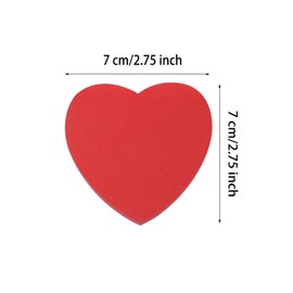 Mini Skater Red Kraft Paper Sticky Notes Heart Shaped Self-Stick Blank Book Tabs Paper Markers Sticky Notes Pad Index Sticker for Home Office Remark (2)