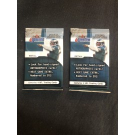 2001 Fleer Game Time Football (2) Packs - Drew Brees RC Rookie - Auto