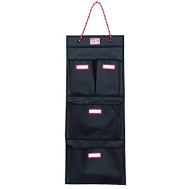 Rough Enough Locker Organizer Hanging Accessories Storage Organization with 4 Pockets for Work Door Gym Wall Black Tarpaulin