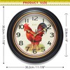 Infinity Instruments 12 inch Country Round Non-Ticking Silent Battery Operated