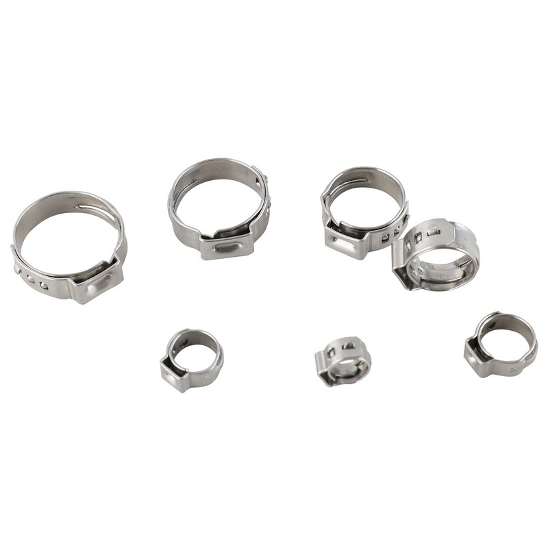 YaeTool 7-21mm 304 Stainless Steel Single Ear Hose Clamps 70