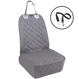 HONEST OUTFITTERS Dog Car Seat Covers, Pet Front Cover for Cars, Trucks, and Suv's - Waterproof & Nonslip Dog Seat Cover(Gray)