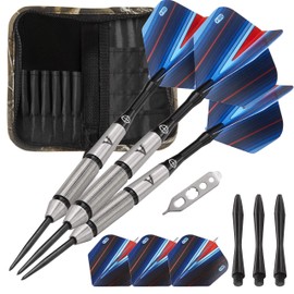 Viper by GLD Products Sidewinder Tungsten Steel Tip Darts 23 gs and Casemaster Realtree Hardwoods Deluxe Camouflage Dart Case