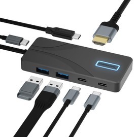 SABRENT USB Type-C 5-Port Hub with 10Gbps USB 3.2 Ports, 4K HDMI Output, 80W Power Delivery, 2X USB-A, 2X USB-C, Portable Docking Station for Laptops Tablets Smartphones, HDR/HDCP Support (HB-TG5P)