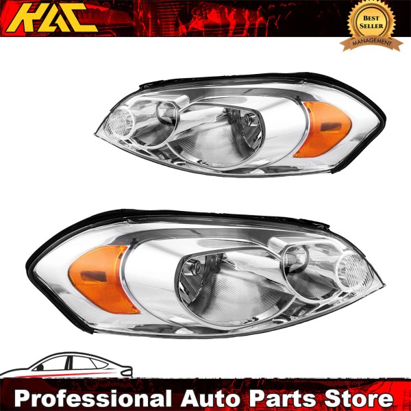 KAC For Chevy Impala 2006-2013 Headlights Assembly Clear Lens Lamps