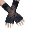Tidyworm Women's Lace Gloves, Fingerless, UV Protection, Summer, Stylish, Floral
