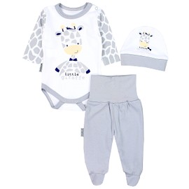 TupTam 3-Piece Unisex Baby Clothing Set with Print - giraffe, size: 56