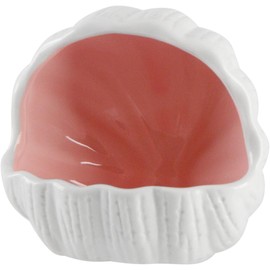 Aquarium Decorations Conch Shell-Shaped Ceramic Fish House Betta Tank Accessories Decor Hideout Cave for Fish Playing or Hiding (Pink)