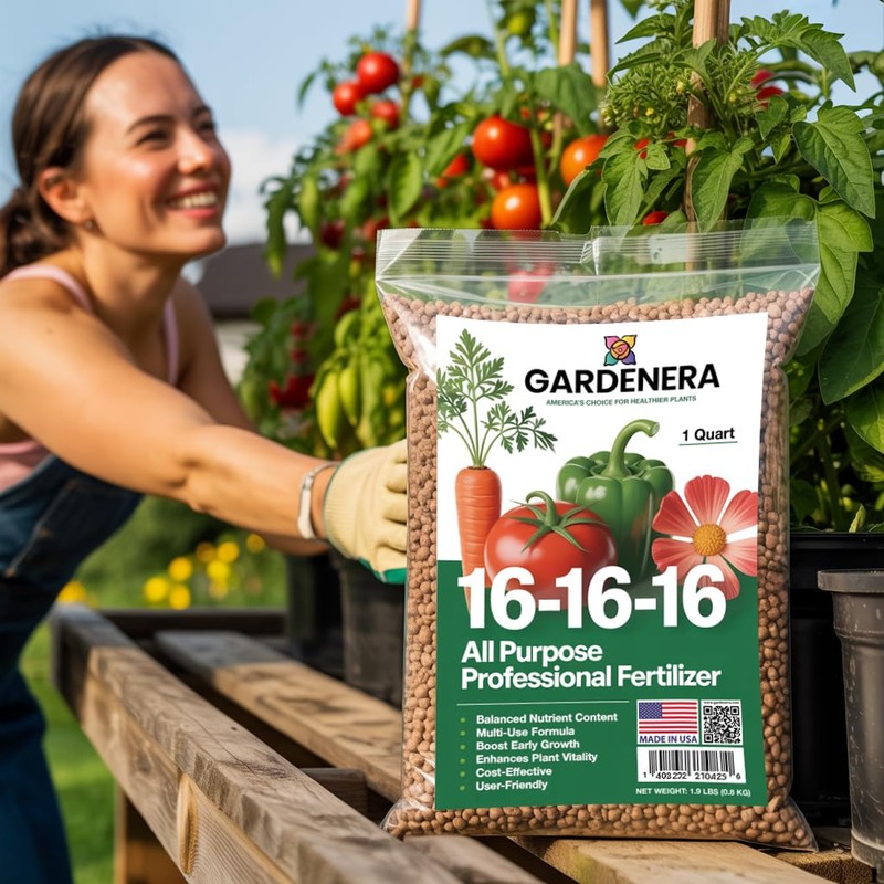 Professional 16-16-16 All Purpose Garden Fertilizer for Lawns, Flowers, Trees,