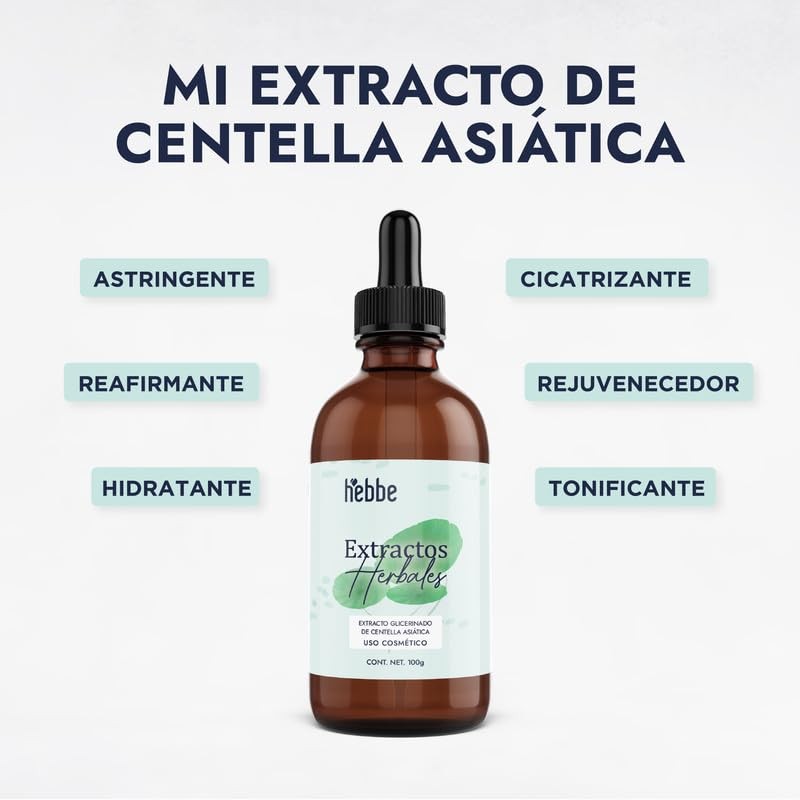 Hebbe Extracto De Centella Asiática 100 g | Reafirmante Hidratante