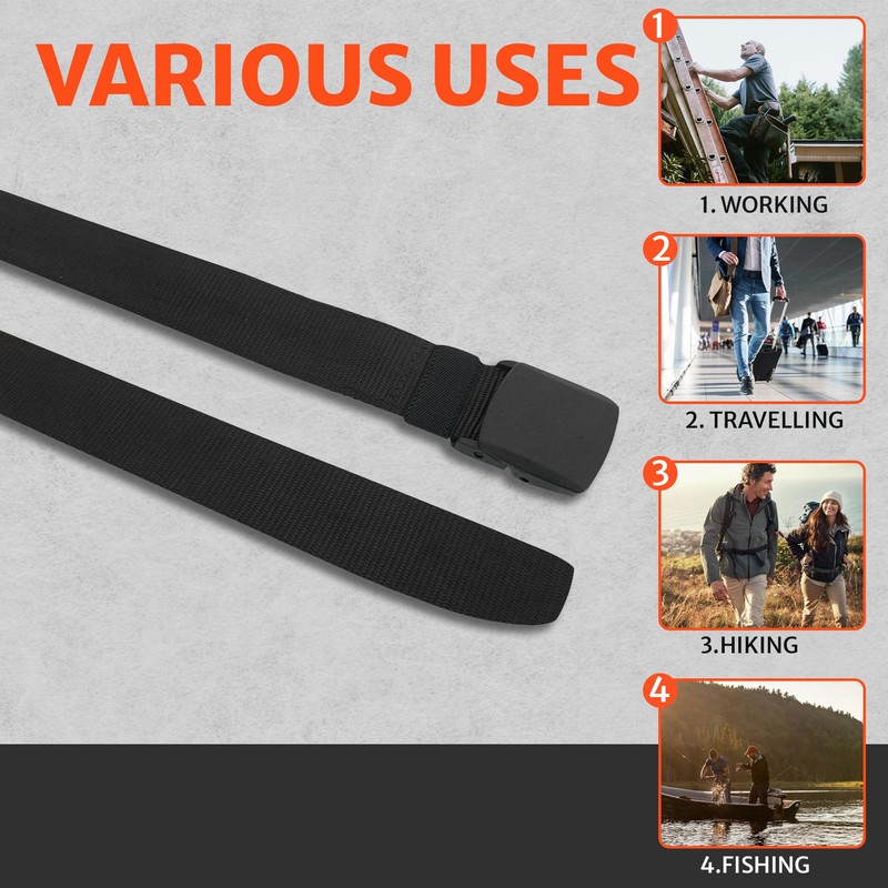 Secure Travel Money Belt with Hidden Security Zip for Money