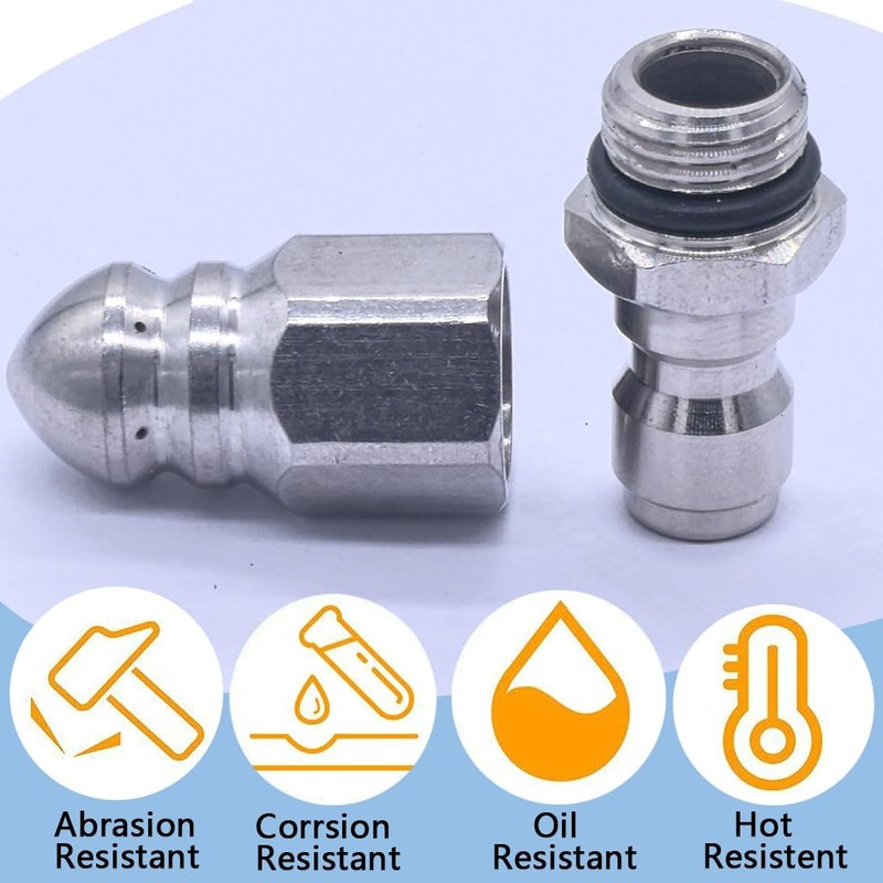 Sewer Jetter Nozzle, High Pressure Drain Jetter Hose Nozzle, With