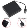 Lovelysp 4AA USB Cell Box USB Female Socket Battery case