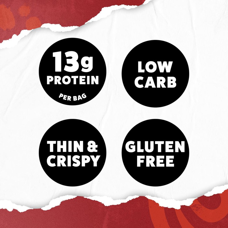 WILDE Barbeque Protein Chips, Thin and Crispy, High Protein, Keto