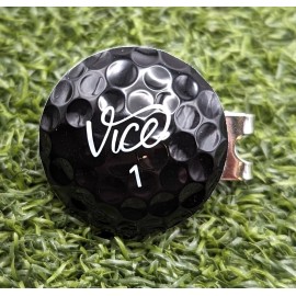 Vice Pro Plus Real Golf Ball Marker With Magnetic Hat Clip - Black
