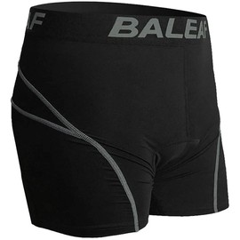 Baleaf Men’s Cycling Liner Shorts, Inner Shorts, Road/Hybrid/Mountain Biking, Sculpted Gel Pad, Racing, Shock Absorbing, Pain Reduction, Stretchy, Absorbent, Quick-Dry, Antibacterial, Odor Resistant,