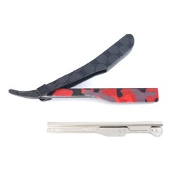 StyleCraft x Deluxe Line Professional Barber Straight Razor Camo Red (Blade not included)