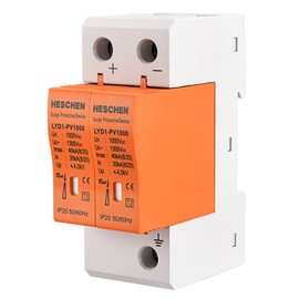 Heschen Surge Protective Device for PV, LYD1-PV1000, 2P 1000VDC 20KA, Fire-Proof, 35mm DIN Rail Mounting (1)