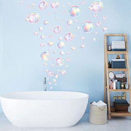 Hemobllo Bubbles Wall Sticker Wallpaper: Peel and Stick DIY Wall Decals - Bubble Stickers - Party Pattern Decorative Wall Stickers - Kids Wall Decals Sea Chandelier PVC Bathroom Printing